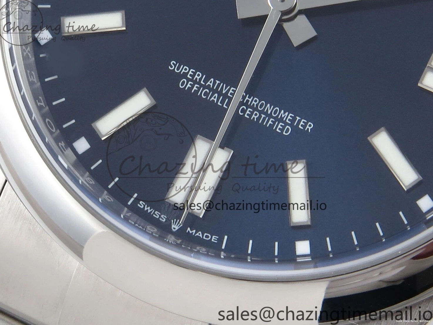 Best AAA Replica Sites 41mm 766 Edition Dial Best A 904L Oyster EWEF Perpetual 124300 Steel Unisex Blue 1230